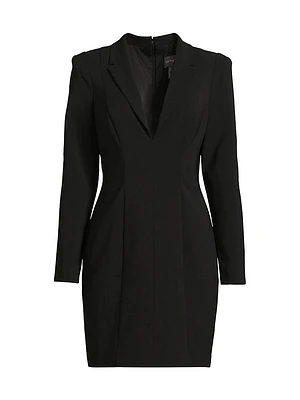 Stretch Crepe Blazer Minidress
