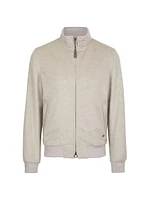 Cashmere and Suede Blouson Jacket