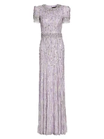 Roxy Beaded Mermaid-Hem Gown