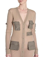 Ecardi Cargo Pocket Cardigan Dress