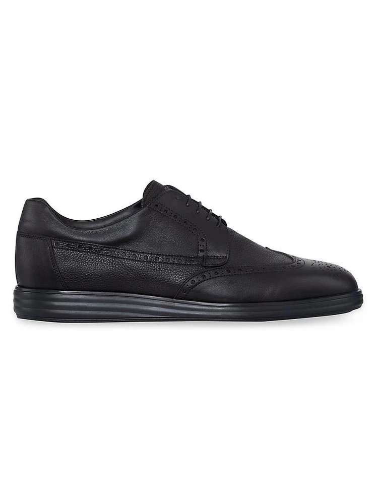 Derby Brogue Shoes Calfskin Leather