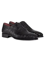 Matted Crocodile Oxford Shoes