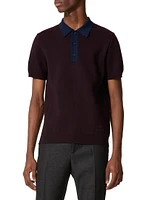 Wool Polo T-Shirt with V-Logo