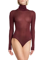 Semi-Sheer Turtleneck Bodysuit