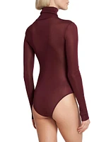 Semi-Sheer Turtleneck Bodysuit