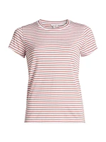 Striped Jersey Crewneck T-Shirt