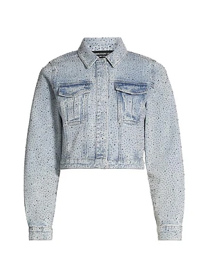 Leona Crystal Denim Jacket