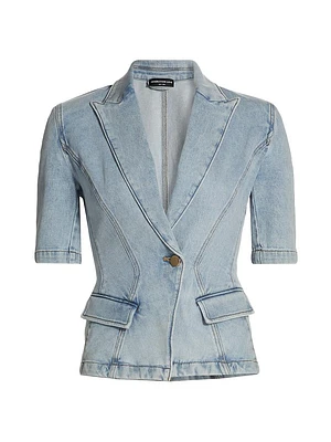 Melbourne Denim Short-Sleeve Blazer