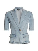 Melbourne Denim Short-Sleeve Blazer