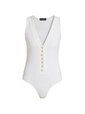 Camille Rib-Knit Bodysuit