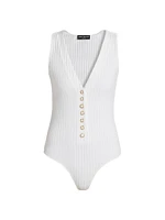 Camille Rib-Knit Bodysuit