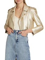 Massimo Vegan Leather Moto Jacket