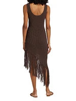 Rylee Fringe-Trimmed Cotton Dress