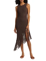 Rylee Fringe-Trimmed Cotton Dress