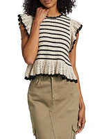 Coen Striped Cotton Top