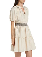 Fiorella Cotton Smocked Midi-Dress