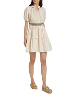 Fiorella Cotton Smocked Midi-Dress