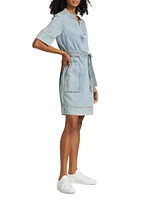 Chancey Denim Tie-Waist Minidress