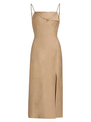 Ellasandra Linen-Blend Cocktail Dress