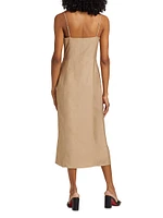 Ellasandra Linen-Blend Cocktail Dress