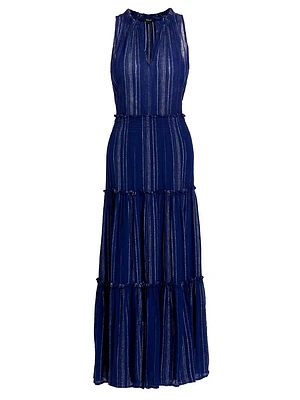 Loulou Linen-Blend Tiered Maxi Dress