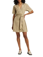 Natalie Twill Belted Wrap Minidress