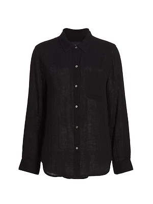 Ellis Cotton Button-Front Shirt