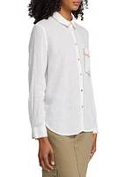 Charli Linen-Blend Button-Front Shirt