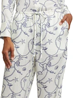 Damani Seashell Chainlink Drawstring Pants