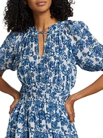 Fiorella Floral Chambray Minidress