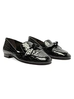 Clarita Stamped Leather Loafers