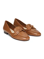 Clarita Stamped Leather Belgian Loafers