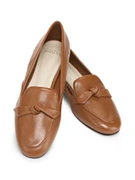 Clarita Stamped Leather Belgian Loafers