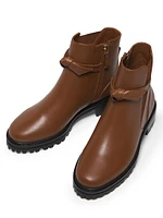 Clarita Waterproof Leather Booties