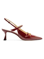 Tita 60MM Patent Leather Slingback Pumps