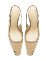 Olivia 85MM Suede Cap-Toe Pumps