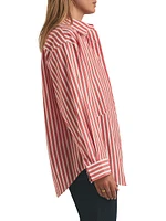 The Door's Always Open Ex Boyfriend Striped Cotton Shirt