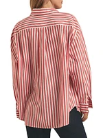 The Door's Always Open Ex Boyfriend Striped Cotton Shirt