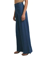 The Fancy Mischa Wide-Leg Denim Pants