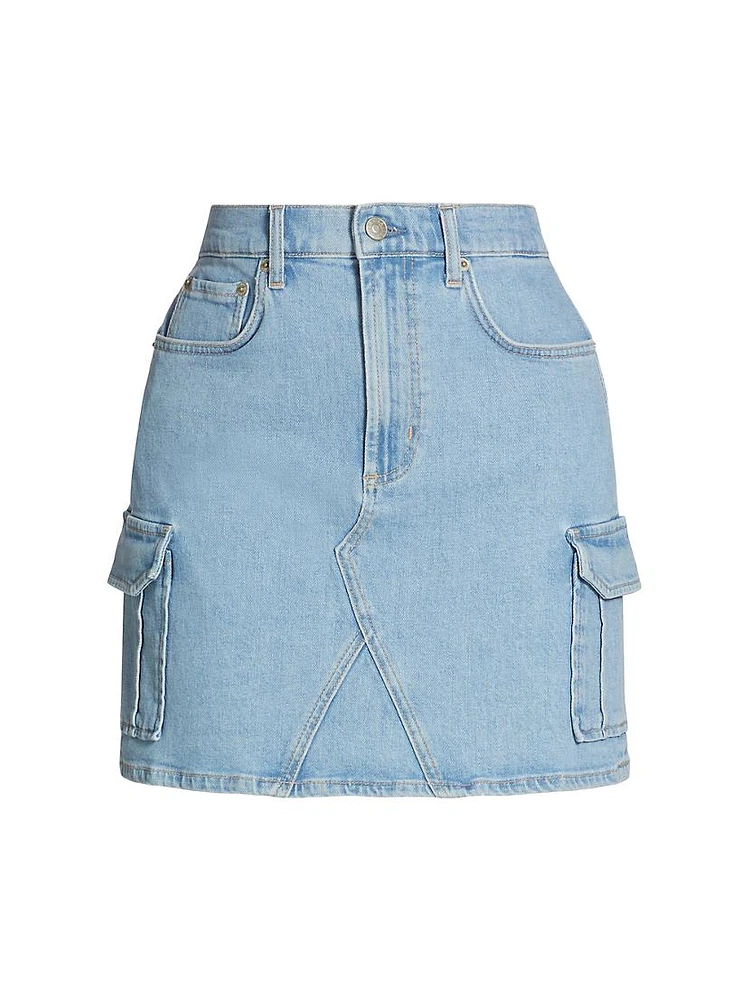 Laurel Cargo Denim Miniskirt