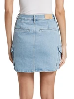 Laurel Cargo Denim Miniskirt