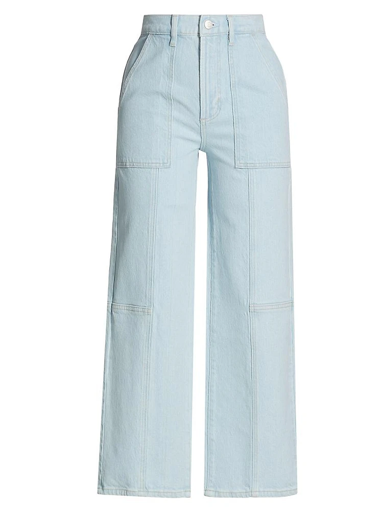 Getty High-Rise Crop Utility Jeans