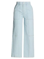 Getty High-Rise Crop Utility Jeans