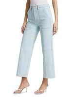 Getty High-Rise Crop Utility Jeans