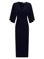 Valerie Ruched Jersey Maxi Dress