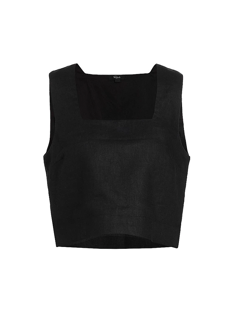Akira Linen Crop Top