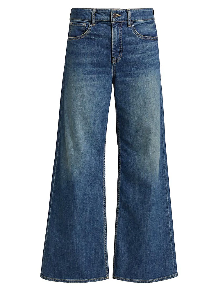 Marlene Mid-Rise Cropped Wide-Leg Jeans