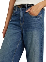 Marlene Mid-Rise Cropped Wide-Leg Jeans