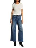 Marlene Mid-Rise Cropped Wide-Leg Jeans