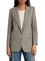 Diane Houndstooth Wool Blazer